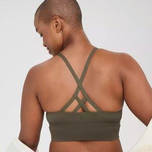 Aerie Offline Green High Rise Jogger Legging Sports Bra Set M